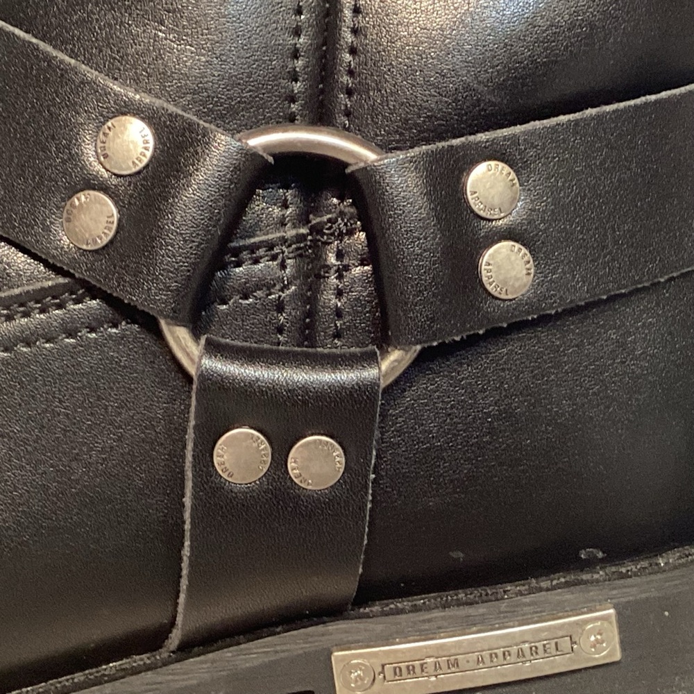 Dream Apparel Black Motorcycle Boots Men’s Size 12 - Picture 4 of 13
